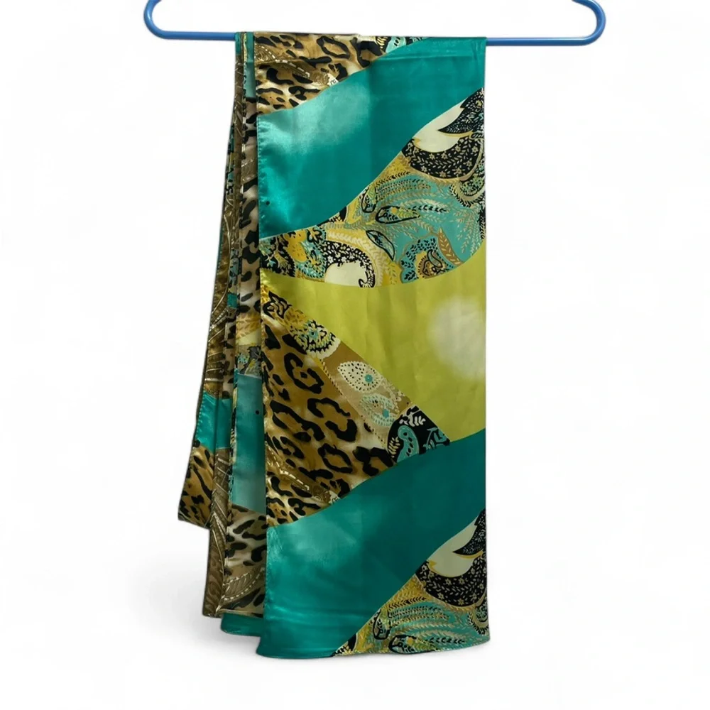BICICI. Vibrant Multicolor Halter Maxi Dress with “matching shawl/wrap.”
Size. L - Picture 11 of 16